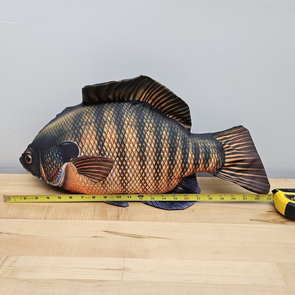 Cabin Critters Bluegill Realistic Large Fish Pillow Plush Vintage 22" - Picture 2 of 8